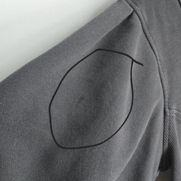 AERIE Dark Gray Puff Sleeve Cotton blend Top - Picture 8 of 8